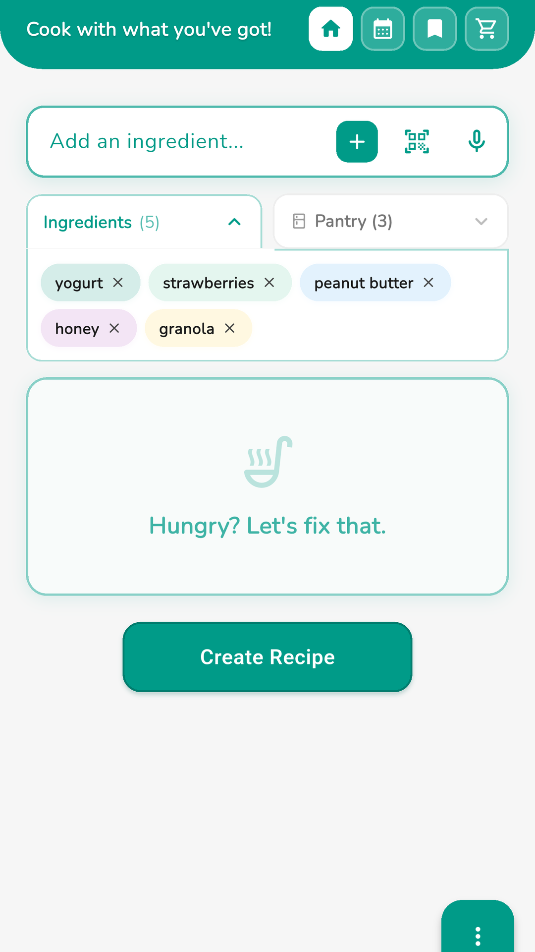 What's for Dinner app screenshot