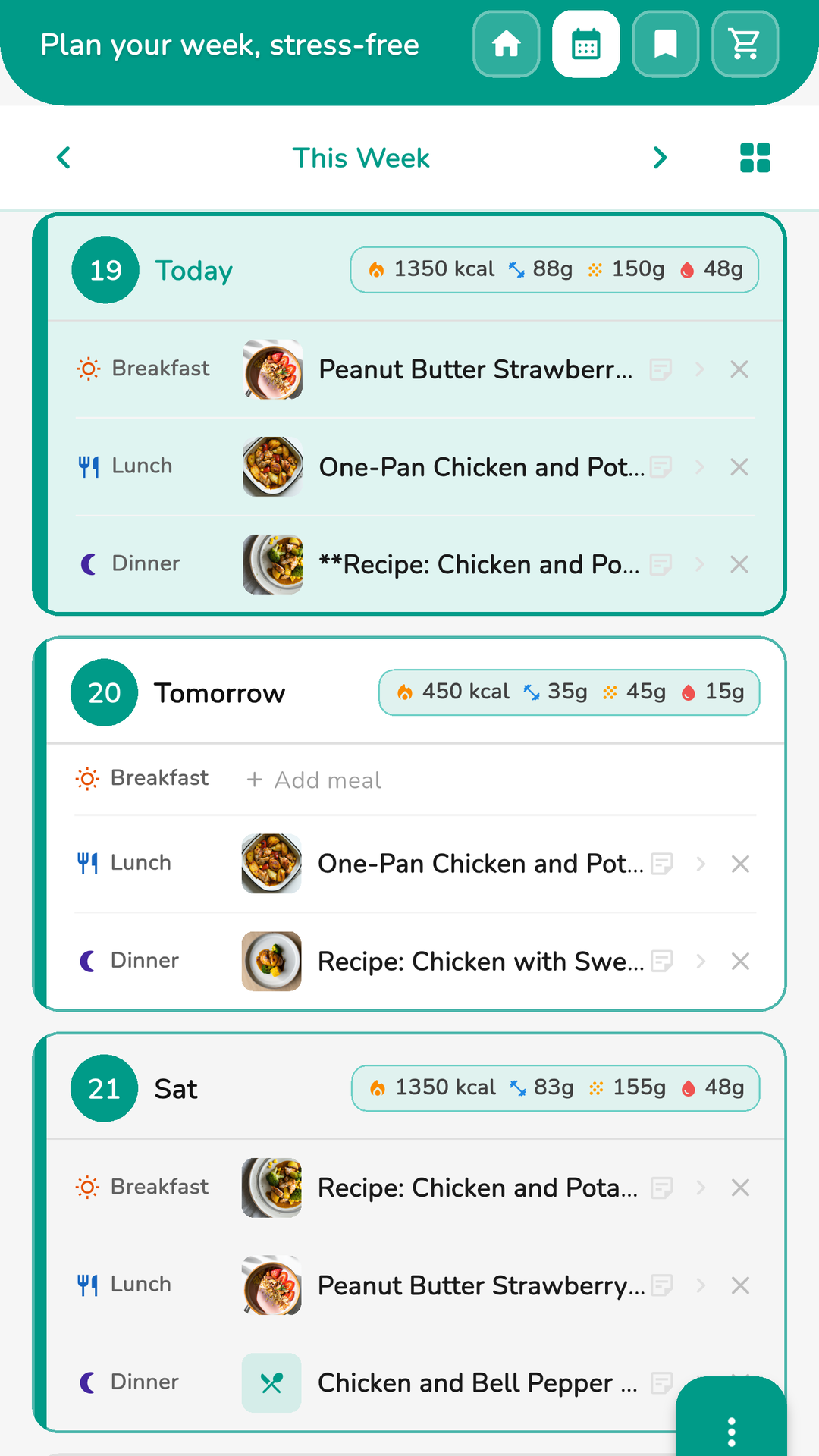 What's for Dinner app screenshot